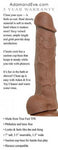 Adam's True Feel Cock Brown Dildo