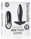 Sensuelle Remote Control Rechargeable Mini Plug Black