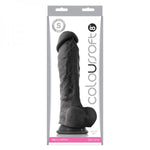 Coloursoft 8 inches Soft Dildo Black