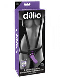 Dillio 6 inches Strap On Suspender Harness Set Purple