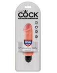 King Cock 5 inches Vibrating Stiffy Beige