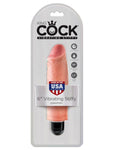 King Cock 6 inches Vibrating Stiffy Beige