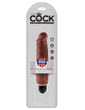 King Cock 7 inches Vibrating Stiffy Brown