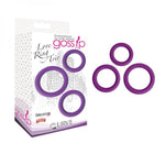 Gossip Love Ring Trio Silicone Violet