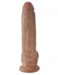 King Cock 9 inches Cock with Balls Tan Dildo