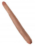 King Cock 16in Tapered Double Dildo - Tan