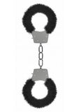 Ouch Pleasure Handcuffs Furry Black