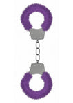 Ouch Pleasure Handcuffs Furry Cuffs Purple