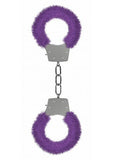 Ouch Pleasure Handcuffs Furry Cuffs Purple