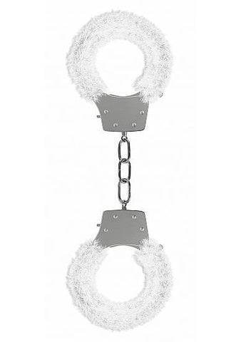 Ouch Pleasure Handcuffs Furry Cuffs White