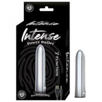 Intense Power Bullet Rechargeable 7 Function Usb Cord Included Waterproof Silver