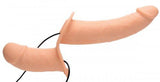 Power Pegger Vibrating Double Pleasure Dildo Harness Beige