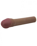 2 inches Cyberskin Xtra Thick Vibrating Transformer Penis Extension Brown