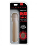 2 inches Cyberskin Xtra Thick Vibrating Transformer Penis Extension Brown