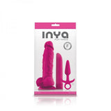 Inya Play Things Pink Set Plug, Dildo & Virbartor