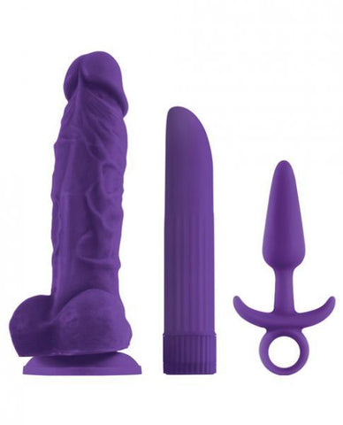 Inya Play Things Purple Set Plug, Dildo & Vibrator