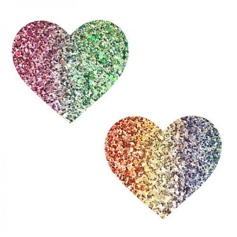 Neva Nude Pasty Heart Glitter Multicolor