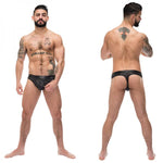 Male Power Zip It Zip Thong Black S/m