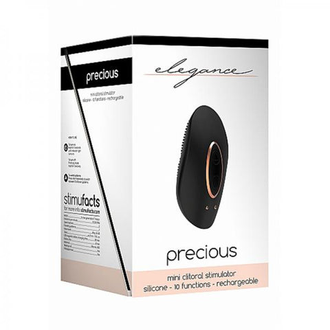 Elegance Precious Mini Rechargeable Clitoral Stimulator - Black