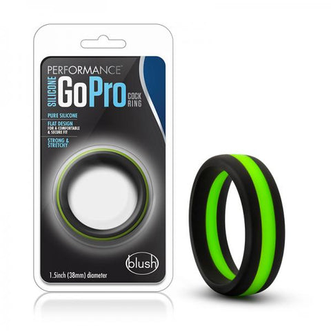 Performance - Silicone Go Pro Cock Ring - Black/green/black