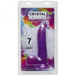 Crystal Jellies Slim Cock With Balls 7 inches Purple Dildo