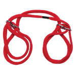 Japanese Style Bondage Cotton Wrist Or Ankle Cuffs Red