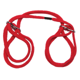 Japanese Style Bondage Cotton Wrist Or Ankle Cuffs Red