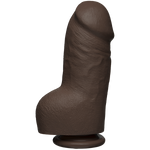 The D Fat D 8 inches With Balls Firmskyn Brown Dildo