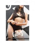 Vibes Boss AF Bralette & Retro Shorts Black M/L