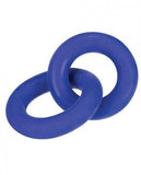 Hunkyjunk Duo Linked Cock/ball Rings, Cobalt