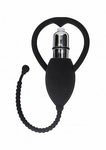 Ouch! Urethral Sounding Vibrating Bullet Plug Black