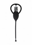 Ouch! Urethral Sounding Vibrating Bullet Plug Black