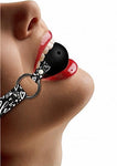 Breathable Ball Gag Love Street Art Fashion Black