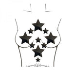 Neva Nude Pasty Star Top Bundle Wet Vinyl Black