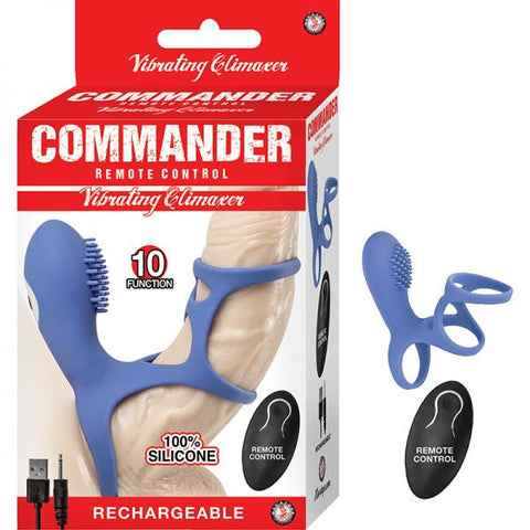 Commander Remote Control Vibrating Climaxer Blue