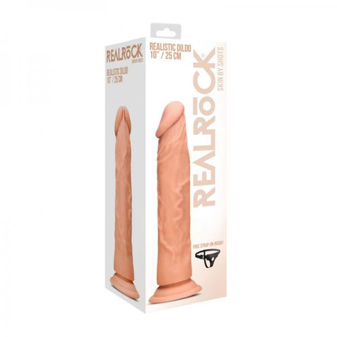 Realrock - 10 / 25 Cm Realistic Dildo - Flesh