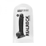 Realrock Ultra - 9 / 22.8 Cm - Silicone Dildo With Balls - Black