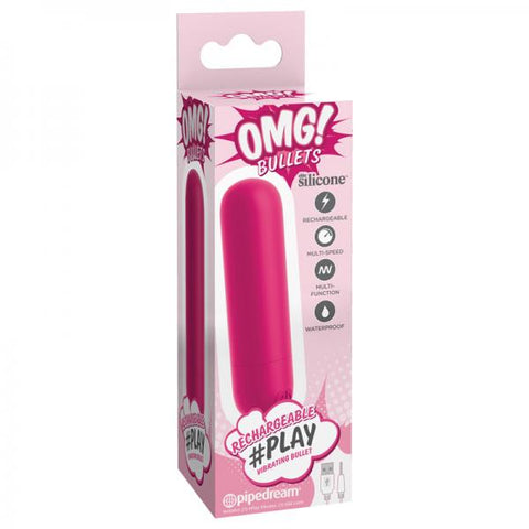 Omg! Bullets Play Rechargeable Vibrating Bullet, Fuchsia