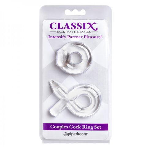 Classix Couples Cock Ring Set Clear