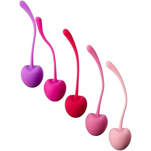 Pleasure Cherry Kegel Balls  (multi-weighted/5 Pack)