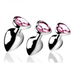 Pink Heart Gem Anal Plug Set