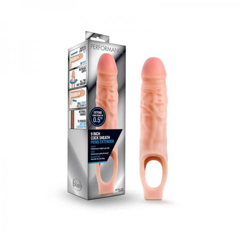 Performance - 9 Inch Cock Sheath Penis Extender - Vanilla