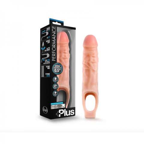 Performance Plus - 9 Inch Silicone Cock Sheath Penis Extender - Vanilla