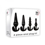 A&e Anal Plug Set Of 4 Black