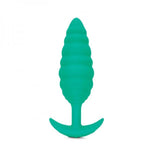 B-vibe Twist Texture Plug Green