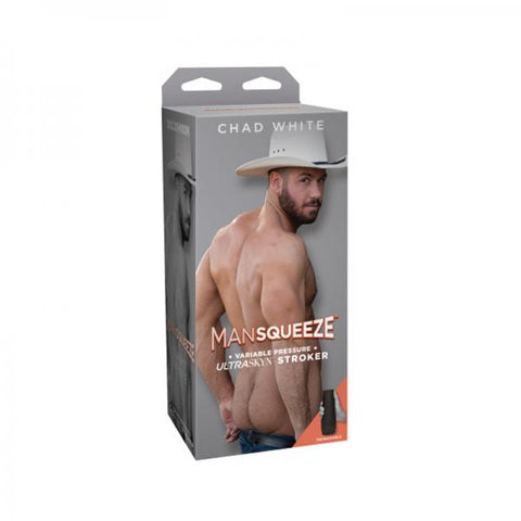 Man Squeeze - Chad White - Ultraskyn Stroker - Ass Vanilla