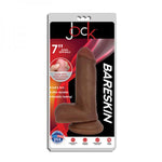 Jock Bareskin Dong W/balls&suction Cup 7in Latte