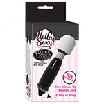 Hello Sexy Bling Mini Wand Rechargeable 10x Black