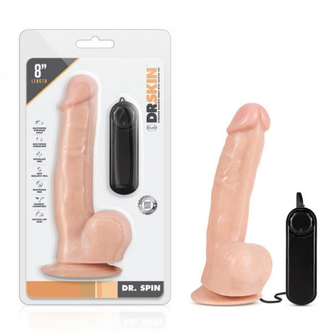 Dr. Skin - Dr. Spin 8in Gyrating Dildo Vanilla